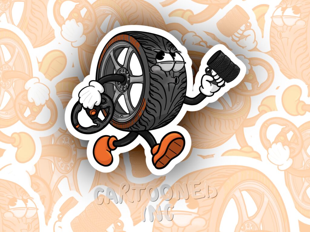 Shop Our Merch cars & coffee sticker