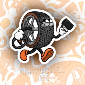 Shop Our Merch cars & coffee sticker